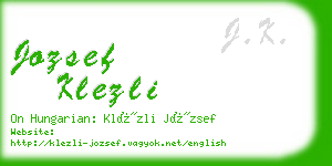 jozsef klezli business card